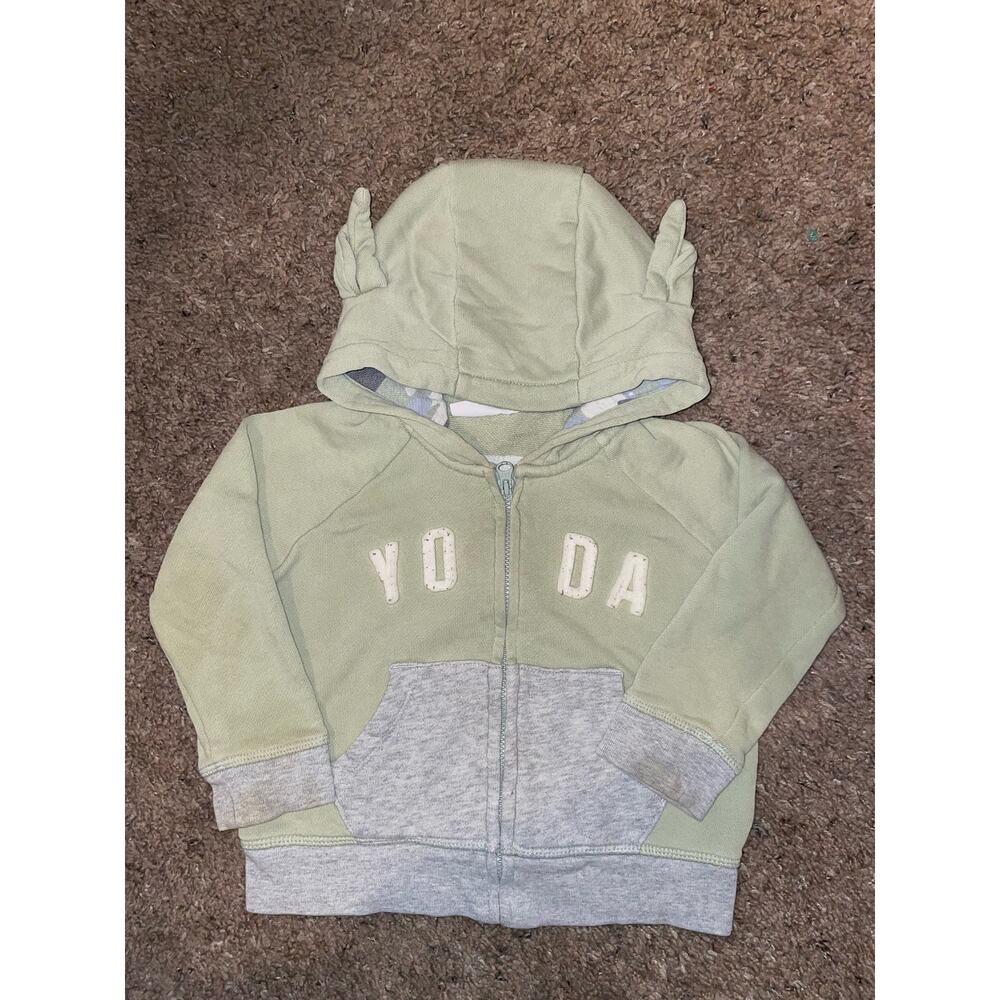 Baby boy 24-months-old Yoda zipper sweater